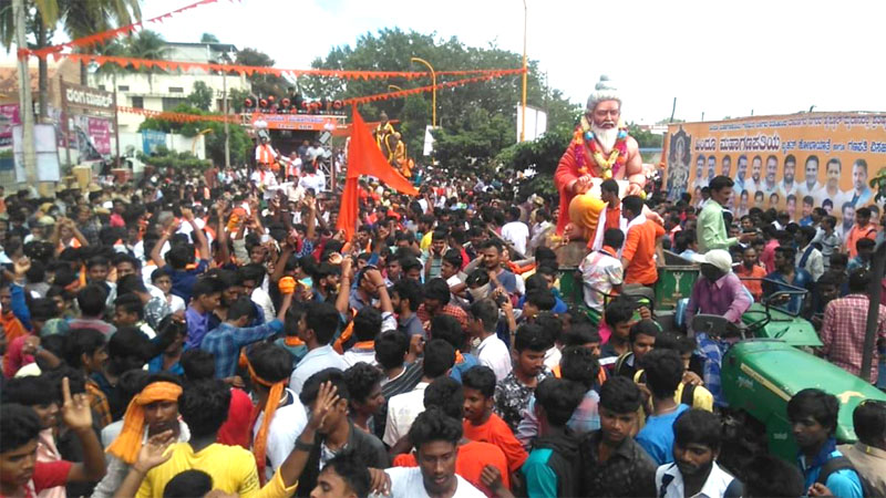 ದಾವಣಗೆರೆ | ಹಿಂದೂ ಮಹಾ ಗಣಪತಿ ವಿಸರ್ಜನೆ: ಅದ್ದೂರಿ ಶೋಭಾಯಾತ್ರೆ