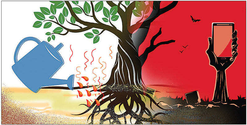 ಬೇರಿಗೆ ಬಿಸಿನೀರ ಎರೆಯುವ ಈ ಪರಿ