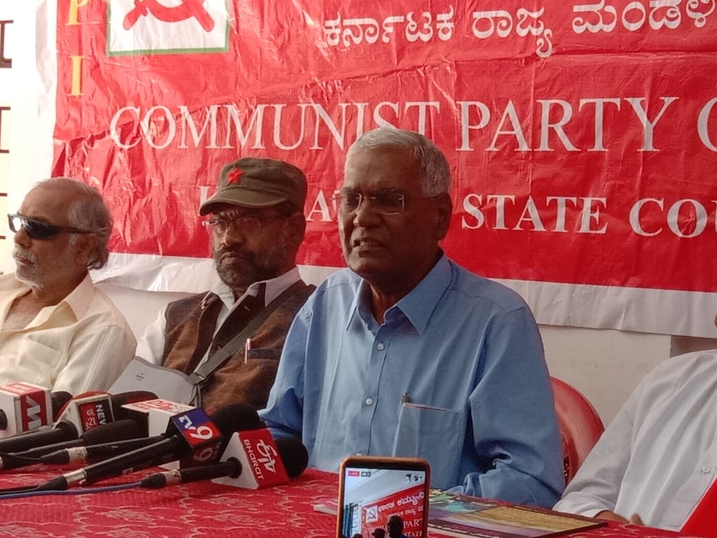 ಸಿಪಿಐ ಕಚೇರಿ ಮೇಲಿನ ದಾಳಿಗೆ ಬಿಜೆಪಿ ಸರ್ಕಾರವೇ ಹೊಣೆ: ಡಿ.ರಾಜಾ