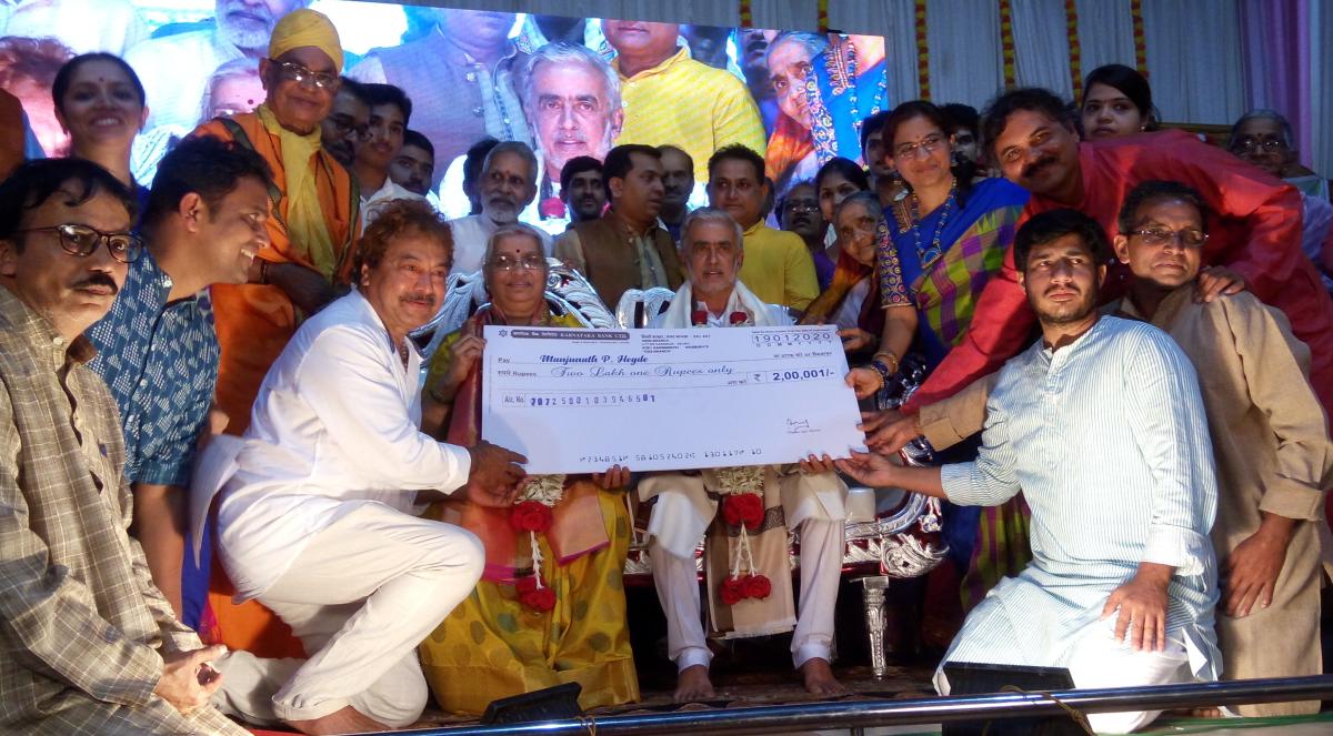 ಗಾನಗುರು ಪಂಡಿತ್ ಎಂ.ಪಿ.ಹೆಗಡೆ ಪಡಿಗೆರೆಗೆ ಶಿಷ್ಯರಿಂದ ಸನ್ಮಾನ