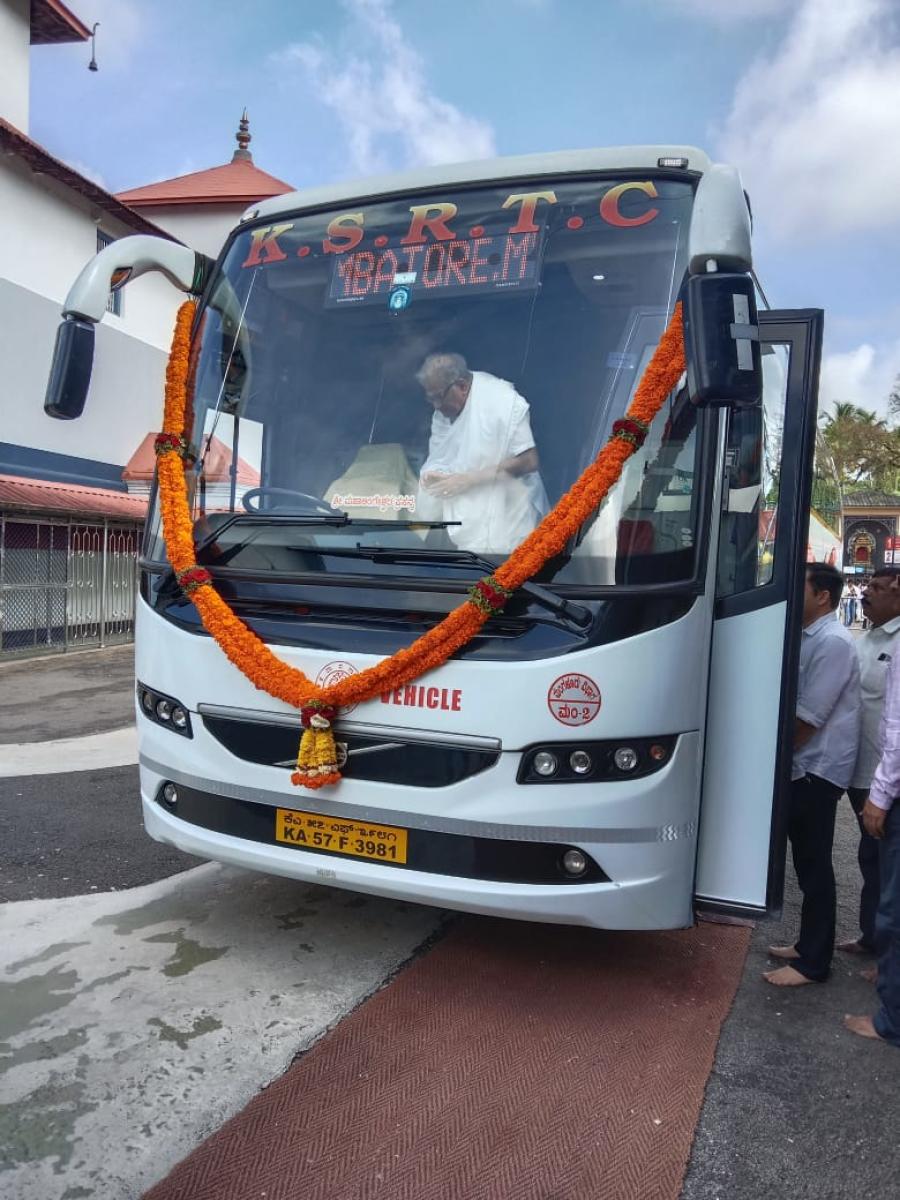 ಕೊಯಂಮತ್ತೂರು-ಧರ್ಮಸ್ಥಳ ಮಧ್ಯೆ ಕೆಎಸ್‌ಆರ್‌ಟಿಸಿ ವೋಲ್ವೊ ಬಸ್