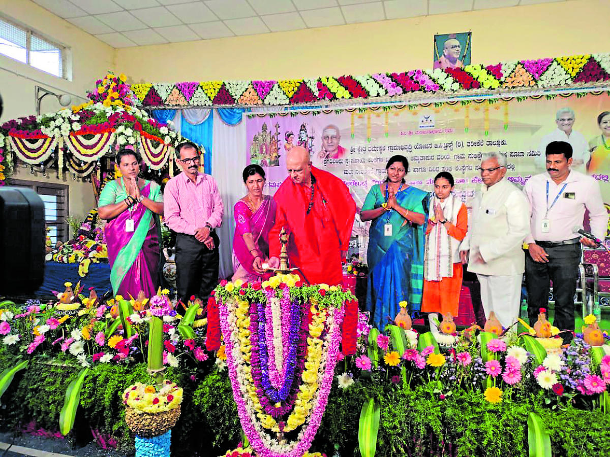 ಧಾರ್ಮಿಕ ಕಾರ್ಯಕ್ರಮದಿಂದ ಸಂಸ್ಕೃತಿ ಉಳಿಸಲು ಸಾಧ್ಯ: ಸಾಣೆಹಳ್ಳಿ ಸ್ವಾಮೀಜಿ