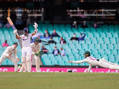 ಅಜಿಂಕ್ಯ ರಹಾನೆಯ ಕ್ಯಾಚ್ ಹಿಡಿಯಲು ವಿಫಲ ಯತ್ನ