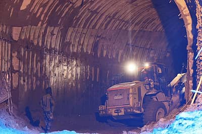 ತಪೋವನ ಸುರಂಗದ ಒಳಗಿನ ದೃಶ್ಯ