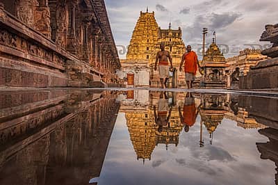 ಹಂಪಿ ವಿರೂಪಾಕ್ಷೇಶ್ವರ ದೇಗುಲದ ಒಳ ಆವರಣ –ಚಿತ್ರ: ರಾಚಯ್ಯ ಎಸ್.‌ಸ್ಥಾವರಿಮಠ