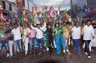 ಜಾರ್ಖಂಡ್‌ನ ರಾಂಚಿಯಲ್ಲಿ ಜೆಪಿಸಿಸಿ ಮತ್ತು ಜೆಎಂಎಂ ಕಾರ್ಯಕರ್ತರಿಂದ ಪ್ರತಿಭಟನೆ – ಪಿಟಿಐ ಚಿತ್ರ