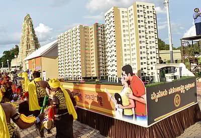 ಮೈಸೂರು ನಗಾಭಿವೃದ್ಧಿ ಪ್ರಾಧಿಕಾರದ ಸ್ತಬ್ಧಚಿತ್ರ – ‘ಗುಂಪು ಮನೆ ಯೋಜನೆ‘– ಪ್ರಜಾವಾಣಿ ಚಿತ್ರ/ಬಿ.ಆರ್. ಸವಿತಾ