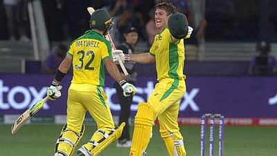 ಗ್ಲೆನ್ ಮ್ಯಾಕ್ಸ್‌ವೆಲ್, ಮಿಚೆಲ್ ಮಾರ್ಷ್ ಸಂಭ್ರಮ