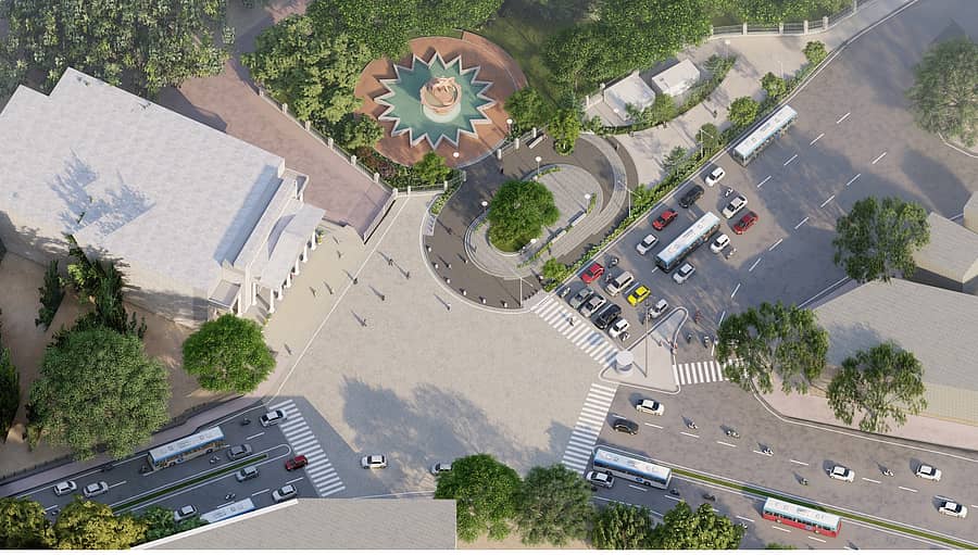 ಟೌನ್ಹಾಲ್ ಜಂಕ್ಷನ್ನ ಮಾದರಿ ನಕ್ಷೆ