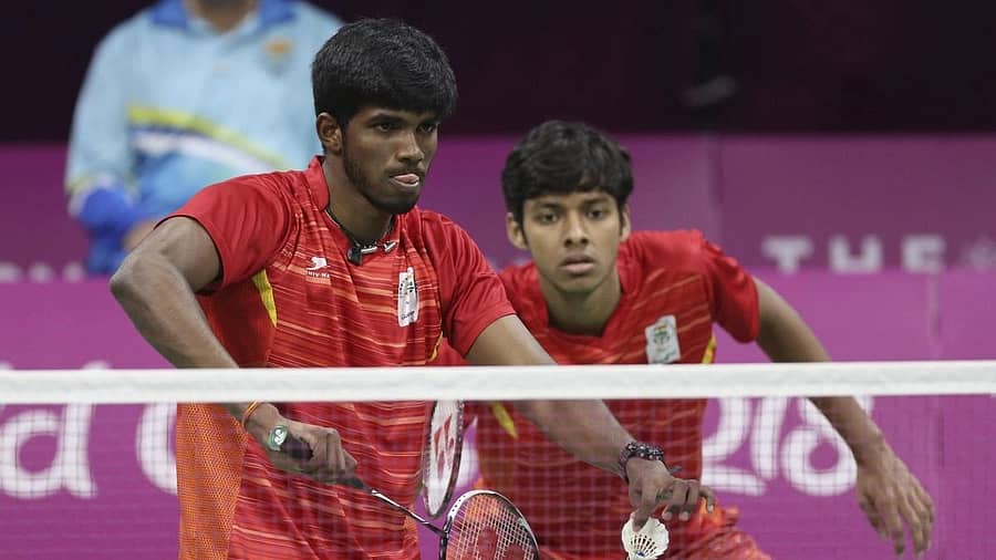 ಸಾತ್ವಿಕ್ ಸಾಯಿರಾಜ್ ರಣಕಿರೆಡ್ಡಿ (ಎಡ) ಹಾಗೂ ಚಿರಾಗ್ ಶೆಟ್ಟಿ