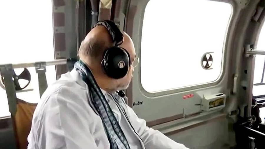 ಅಮಿತ್ ಶಾ ವೈಮಾನಿಕ ಸಮೀಕ್ಷೆ