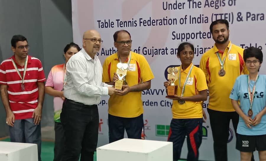 ಅಹಮದಾಬಾದ್ನಲ್ಲಿ ನಡೆದ ಪ್ಯಾರಾ ಟೇಬಲ್ ಟೆನ್ನಿಸ್ ನ್ಯಾಷನಲ್ ರ್ಯಾಂಕಿಂಗ್ ಚಾಂಪಿಯನ್ಶಿಪ್ನ ಎಂಎಸ್–7 ವಿಭಾಗದಲ್ಲಿ ಬೆಳಗಾವಿಯ ಹೆಸ್ಕಾಂನ ಸಹಾಯಕ ಕಾರ್ಯ ನಿರ್ವಾಹಕ ಎಂಜಿನಿಯರ್ ಸಂಜೀವ್ ಹಮ್ಮಣ್ಣವರ ಅವರು ಚಾಂಪಿಯನ್ ಆಗಿ ಹೊರ ಹೊಮ್ಮಿದರು