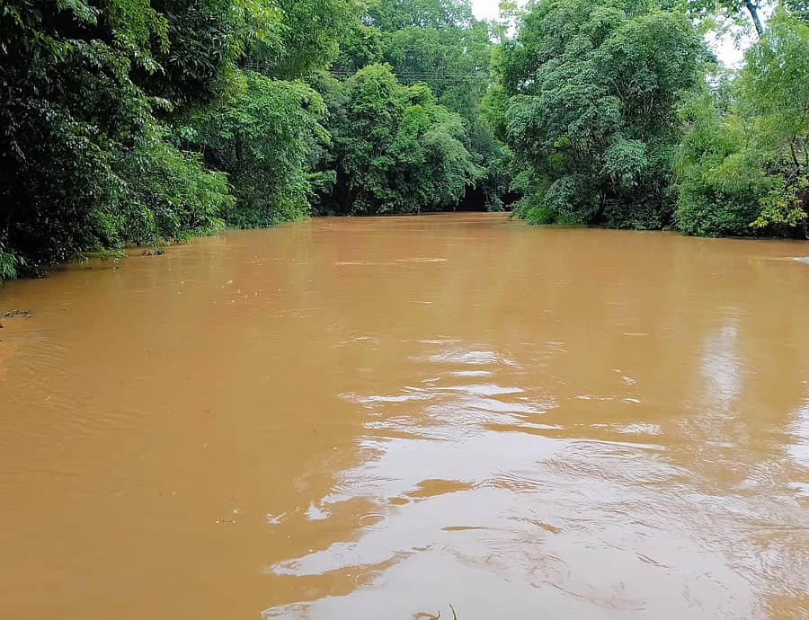 ಶಿರಸಿಯ ಶಾಲ್ಮಲಾ ನದಿಯಲ್ಲಿ ಏರಿಕೆಯಾದ ನೀರು