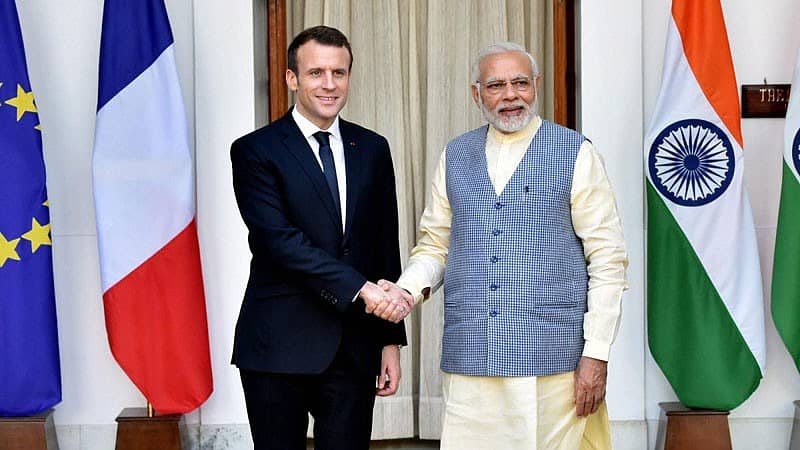 ಫ್ರಾನ್ಸ್‌ ಅಧ್ಯಕ್ಷ ಎಮ್ಯಾನುಯೆಲ್ ಮ್ಯಾಕ್ರನ್ ಮತ್ತು ಪ್ರಧಾನಿ ಮೋದಿ