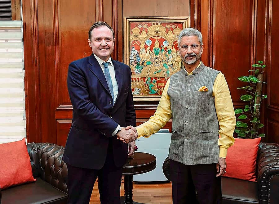 ಬ್ರಿಟನ್‌ ಭದ್ರತಾ ಸಚಿವ ಟೋಮ್‌ ಟುಗೆಂಧಟ್‌, ಭಾರತ ವಿದೇಶಾಂಗ ಸಚಿವ ಎಸ್‌.ಜೈಶಂಕರ್‌