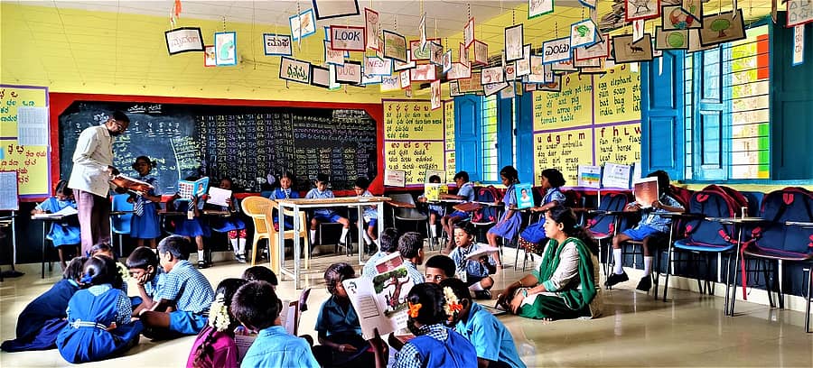 ಕೊಡಿಗೇನಹಳ್ಳಿ ಹೋಬಳಿಯ ಪೋಲೇನಹಳ್ಳಿ ಗ್ರಾಮದಲ್ಲಿನ ಸರ್ಕಾರಿ ಪ್ರಾಥಮಿಕ ಶಾಲೆಯಲ್ಲಿ ನಲಿ, ಕಲಿ