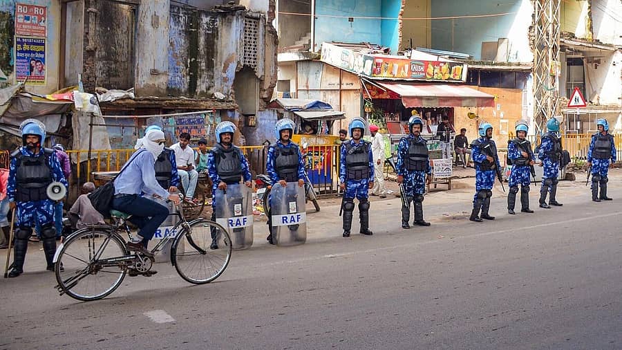 ನೂಹ್ ಪಟ್ಟಣದಲ್ಲಿ ನಿಷೇಧಾಜ್ಞೆ ಹಿನ್ನೆಲೆಯಲ್ಲಿ ಭದ್ರತೆ ಕಲ್ಪಿಸಲಾಗಿದೆ