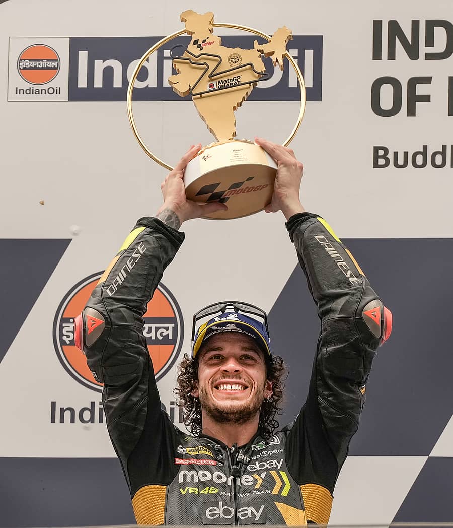 ಇಟಲಿಯ ಮಾರ್ಕೊ ಬೆಝೆಕಿ ಅವರ ಸಂಭ್ರಮ –ಪಿಟಿಐ ಚಿತ್ರ