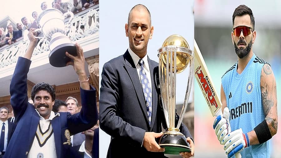 <div class="paragraphs"><p>ಕಪಿಲ್ ದೇವ್, ಧೋನಿ, ವಿರಾಟ್</p></div>