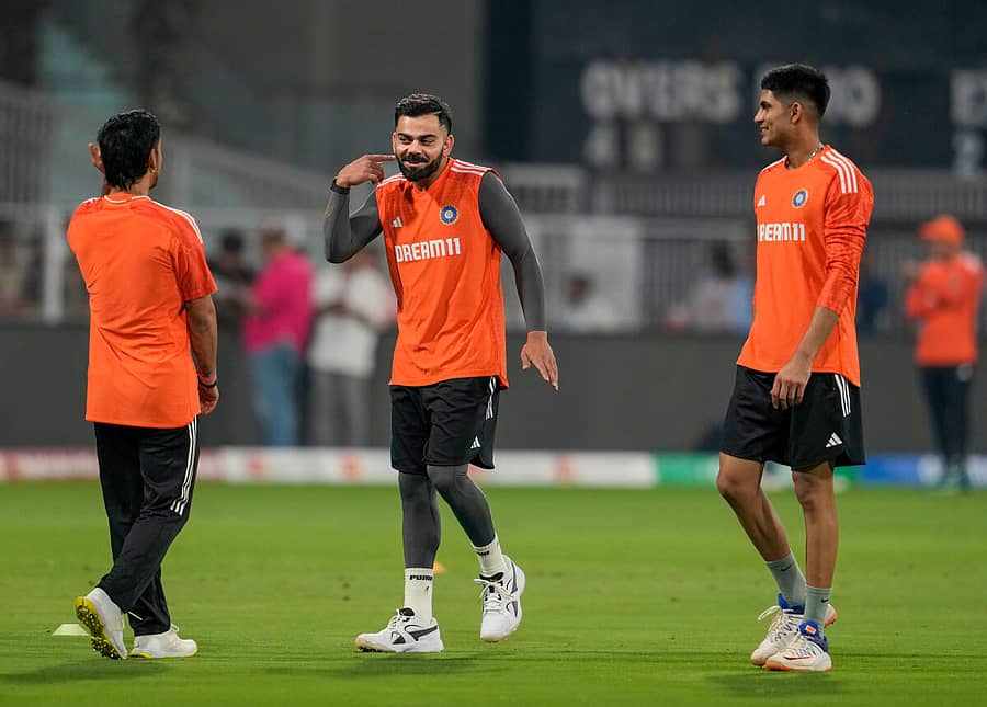 <div class="paragraphs"><p>ಅಭ್ಯಾಸನಿರತ ಭಾರತ ತಂಡದ ಸದಸ್ಯರು</p></div>