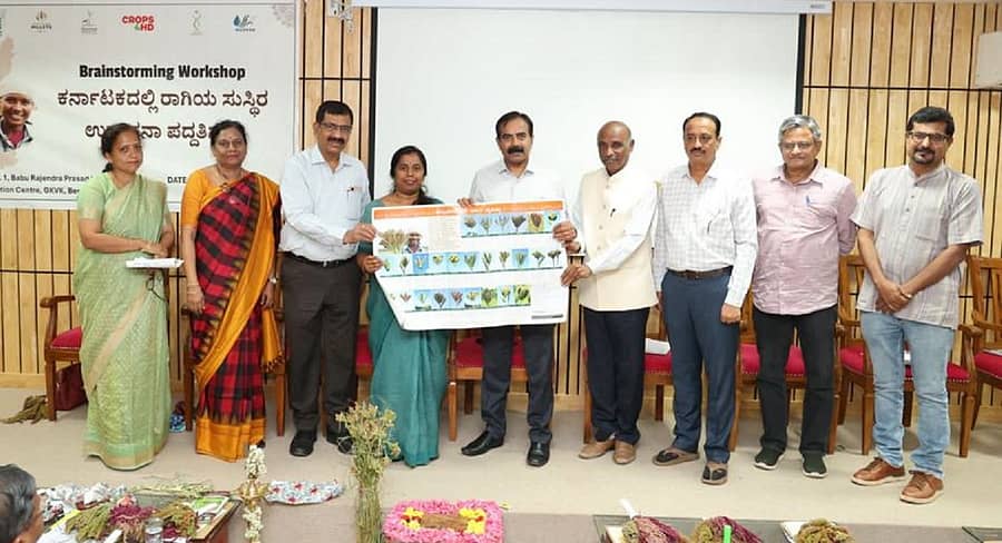 ಕಾರ್ಯಾಗಾರದಲ್ಲಿ ‘ದೇಸಿ  ರಾಗಿ‘ ತಳಿಗಳ ಪೋಸ್ಟರ್‌ಗಳನ್ನು ಬಿಡುಗಡೆಗೊಳಿಸಲಾಯಿತು‌