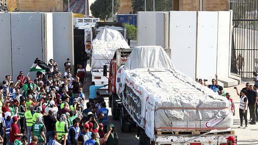 <div class="paragraphs"><p>ಗಾಜಾ ಪಟ್ಟಿ ಪ್ರವೇಶಿಸಿದ ನೆರವು ಸಾಮಗ್ರಿ</p></div>