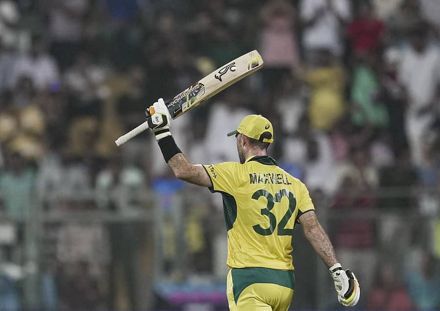 <div class="paragraphs"><p>ಬೆನ್ನು ನೋವು, ಸ್ನಾಯು ಸೆಳೆತ ಲೆಕ್ಕಿಸದೇ ದ್ವಿಶತಕ ಗಳಿಸಿದ ಗ್ಲೆನ್ ಮ್ಯಾಕ್ಸ್ವೆಲ್</p></div>