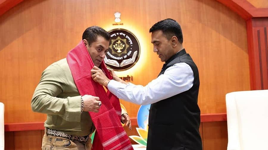 <div class="paragraphs"><p>ಪ್ರಮೋದ್‌ ಸಾವಂತ್‌–&nbsp;ನಟ ಸಲ್ಮಾನ್ ಖಾನ್‌</p></div>