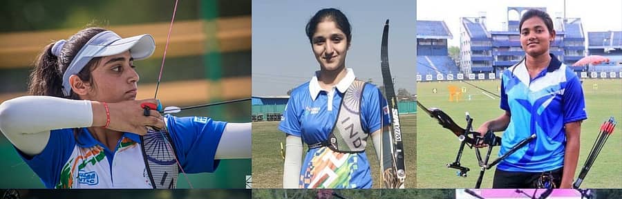 ಆರ್ಚರಿಯಲ್ಲಿ ಕಂಚು ಗೆದ್ದ ಭಾರತದ ಅಂಕಿತಾ ಭಕತ್, ಭಜನ್ ಕೌರ್ ಮತ್ತು ತಿಷಾ ಪೂನಿಯಾ  –ಎಕ್ಸ್‌ (ಟ್ವಿಟರ್) ಚಿತ್ರ