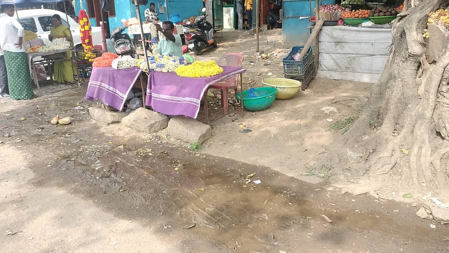 ಎಚ್.ಡಿ.ಕೋಟೆಯ ಹ್ಯಾಂಡ್ ಪೋಸ್ಟ್ ವೃತ್ತದ ಬಳಿ ಶೌಚಾಲಯದ ನೀರು ರಸ್ತೆಗೆ ಹರಿಯುತ್ತಿದೆ