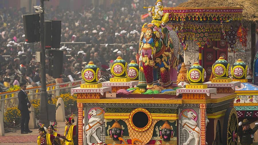 <div class="paragraphs"><p>ಗಣರಾಜ್ಯೋತ್ಸವ ಪರೇಡ್‌ನಲ್ಲಿ ಪ್ರದರ್ಶನಗೊಂಡ ಒಡಿಶಾದ ಸ್ತಬ್ಧಚಿತ್ರ</p></div>