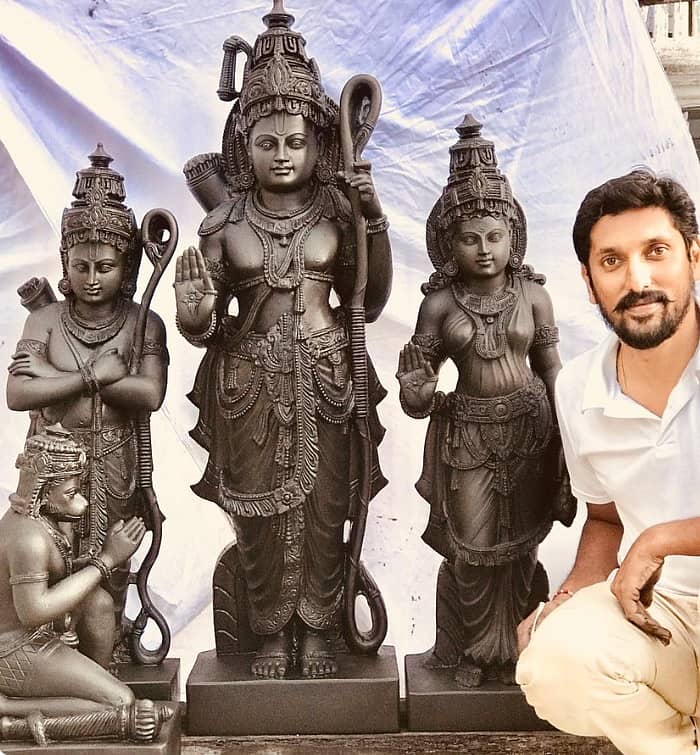 <div class="paragraphs"><p> ಮೈಸೂರಿನ ಶಿಲ್ಪಿ ಅರುಣ್‌ ಯೋಗಿರಾಜ್‌ ನಿರ್ಮಿಸಿರುವ ಶ್ರೀರಾಮನ ಮೂರ್ತಿ.</p></div>