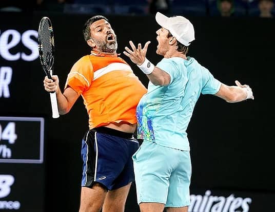 <div class="paragraphs"><p>ಆಸ್ಟ್ರೇಲಿಯನ್ ಓಪನ್ ಪುರುಷರ ಡಬಲ್ಸ್ ವಿಭಾಗದಲ್ಲಿ ರೋಹನ್ ಬೋಪಣ್ಣ-ಮ್ಯಾಥ್ಯೂ ಎಬ್ಡೆನ್ ಚಾಂಪಿಯನ್</p></div>