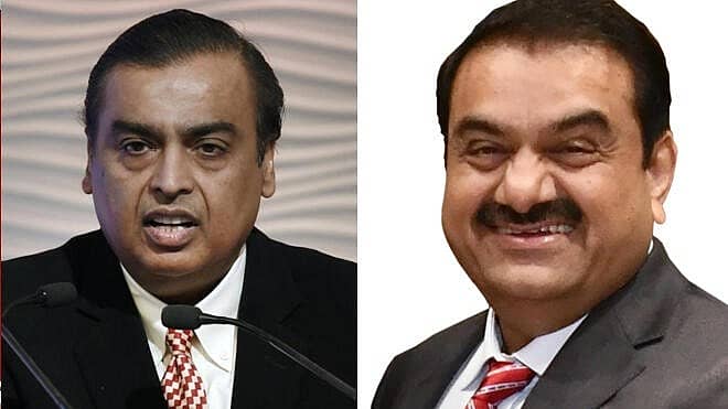 <div class="paragraphs"><p>ಮುಕೇಶ್ ಅಂಬಾನಿ ಮತ್ತು ಗೌತಮ್ ಅದಾನಿ </p></div>