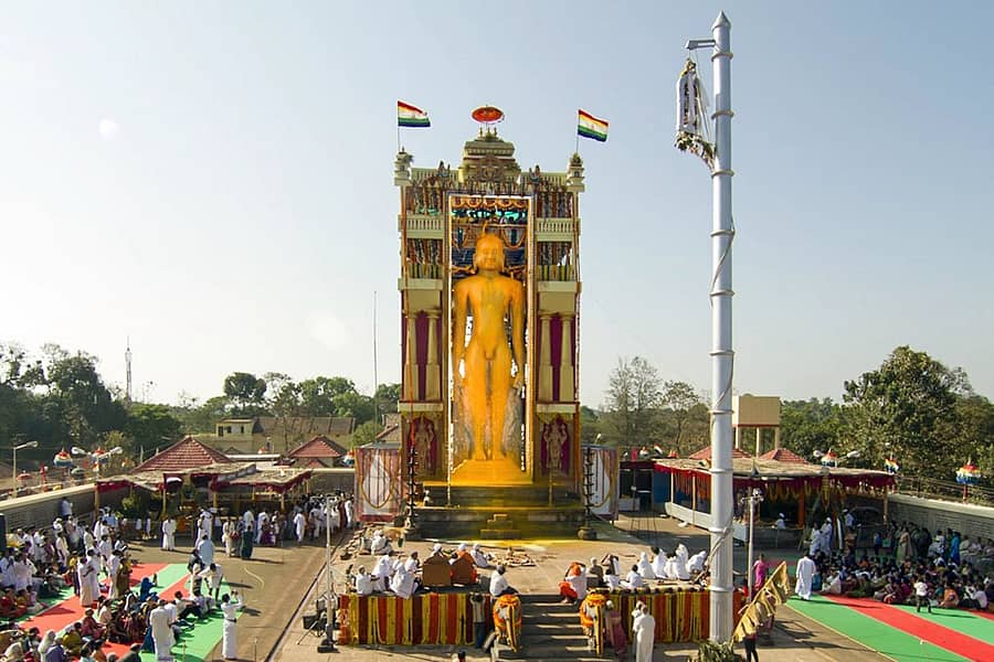 ವೇಣೂರಿನ ಬಾಹುಬಲಿಗೆ ಮಹಾಮಜ್ಜನ (ಸಂಗ್ರಹ ಚಿತ್ರ)