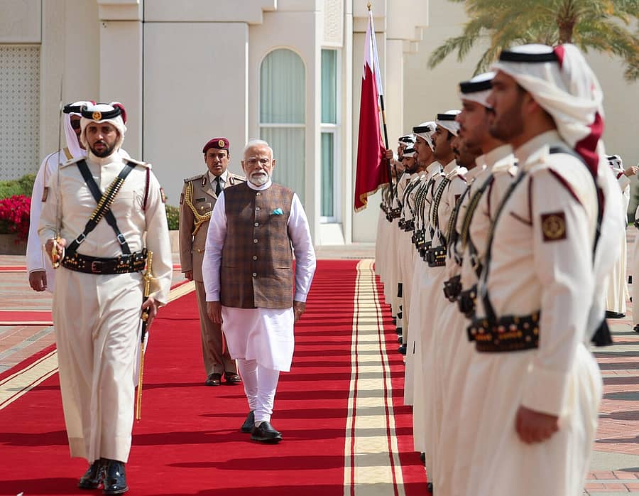 <div class="paragraphs"><p>ಪ್ರಧಾನಿ ನರೇಂದ್ರ ಮೋದಿ ಅವರು ಕತಾರ್ ರಾಜಧಾನಿ ದೋಹಾಗೆ ಬುಧವಾರ (ಫೆ.14) ರಾತ್ರಿ ಭೇಟಿ ನೀಡಿದ್ದಾರೆ.</p></div>