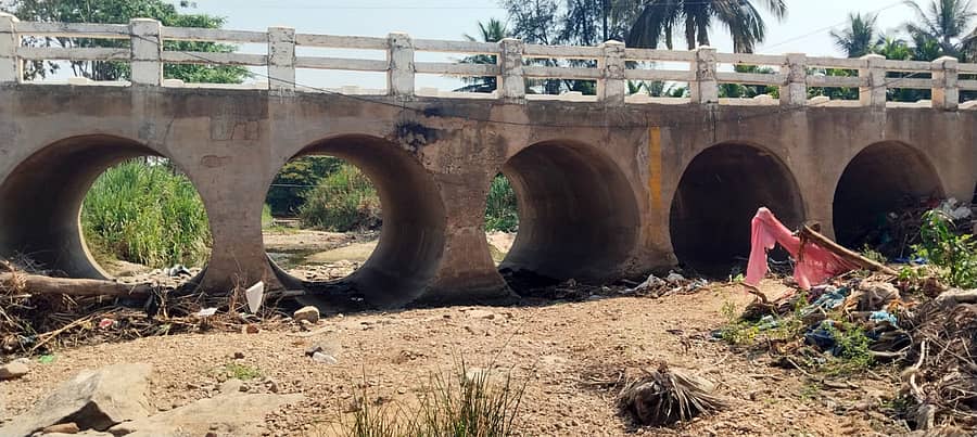 ಶ್ರೀರಂಗಪಟ್ಟಣ ತಾಲ್ಲೂಕಿನ ಚಂದಗಿರಿಕೊಪ್ಪಲು– ಸಬ್ಬನಕುಪ್ಪೆ ನಡುವೆ ಹರಿಯುವ ಲೋಕಪಾವನಿ ನದಿ ಬತ್ತಿ ಹೋಗಿರುವುದು