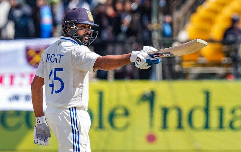 <div class="paragraphs"><p>ಶತಕ ಸಿಡಿಸಿದ ಸಂಭ್ರಮದಲ್ಲಿ ರೋಹಿತ್ ಶರ್ಮಾ</p></div>