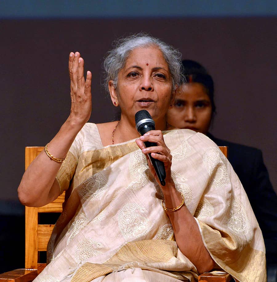 ಕೇಂದ್ರ ಹಣಕಾಸು ಸಚಿವೆ ನಿರ್ಮಲಾ ಸೀತಾರಾಮನ್

