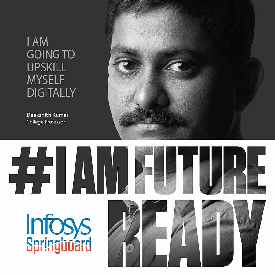 ಇನ್ಪೊಸಿಸ್ ಸ್ಪ್ರಿಂಗ್ ಬೋರ್ಡ್ ಜಾಹೀರಾತಿನಲ್ಲಿ ದೀಕ್ಷಿತ್ ಕುಮಾರ್