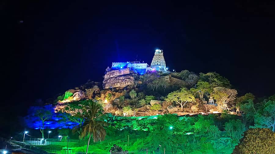 ವೈರಮುಡಿ ಬ್ರಹ್ಮೋತ್ಸವ ಹಿನ್ನಲೆಯಲ್ಲಿ ಮೇಲುಕೋಟೆ ಪ್ರವಾಸಿತಾಣಗಳಿಗೆ ದೀಪಾಲಂಕಾರ ಅಳವಡಿಸಿರುವುದು