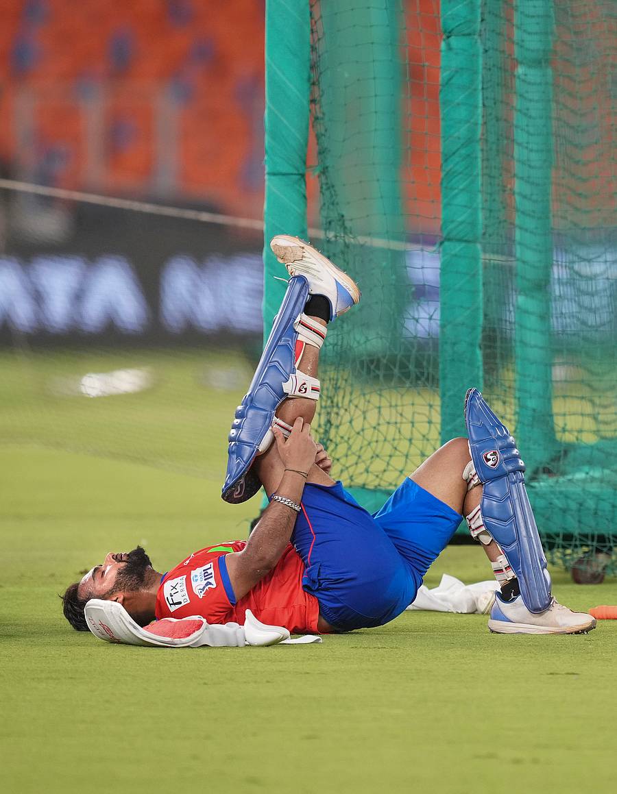 ರಿಷಭ್ ಪಂತ್ ವ್ಯಾಯಾಮ –ಪಿಟಿಐ ಚಿತ್ರ