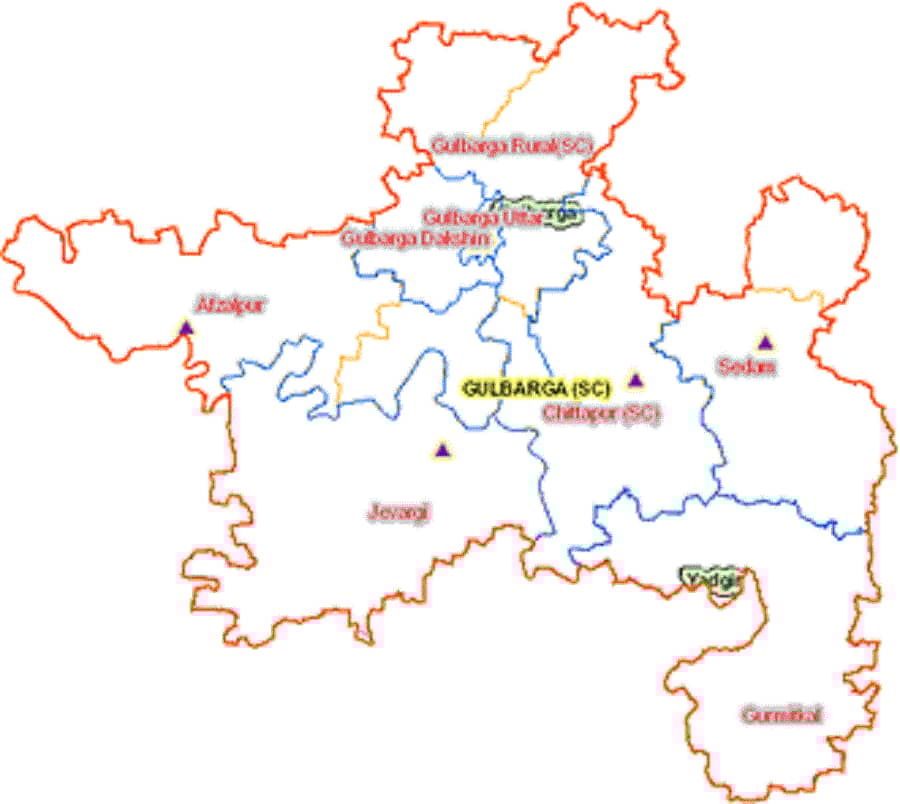 ಕಲಬುರಗಿ ಲೋಕಸಭಾ ಕ್ಷೇತ್ರದ ಮ್ಯಾಪ್