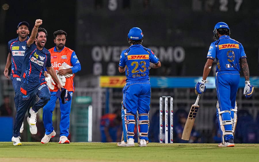 <div class="paragraphs"><p>ಲಖನೌ ಬೌಲರ್ ರವಿ ಬಿಷ್ಣೋಯಿ ಸಂಭ್ರಮ</p></div>