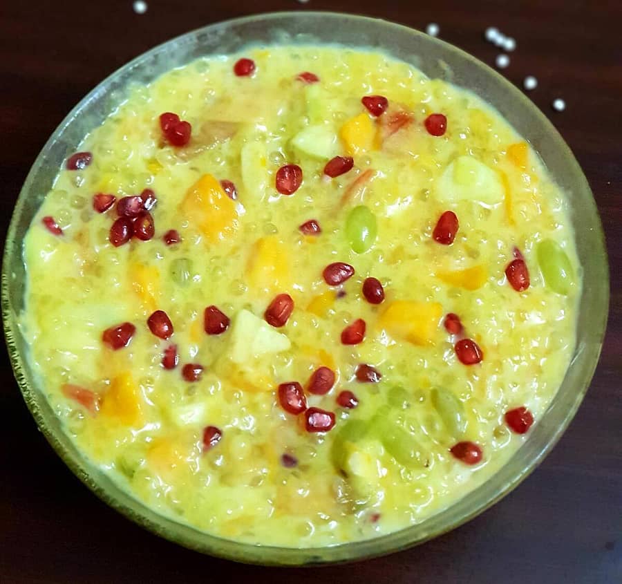 <div class="paragraphs"><p><strong>ಸಾಬುದಾನಿ ಮ್ಯಾಂಗೋ ಫ್ರೂಟ್ಸ್ ಕಸ್ಟರ್ಡ್</strong><br></p></div>