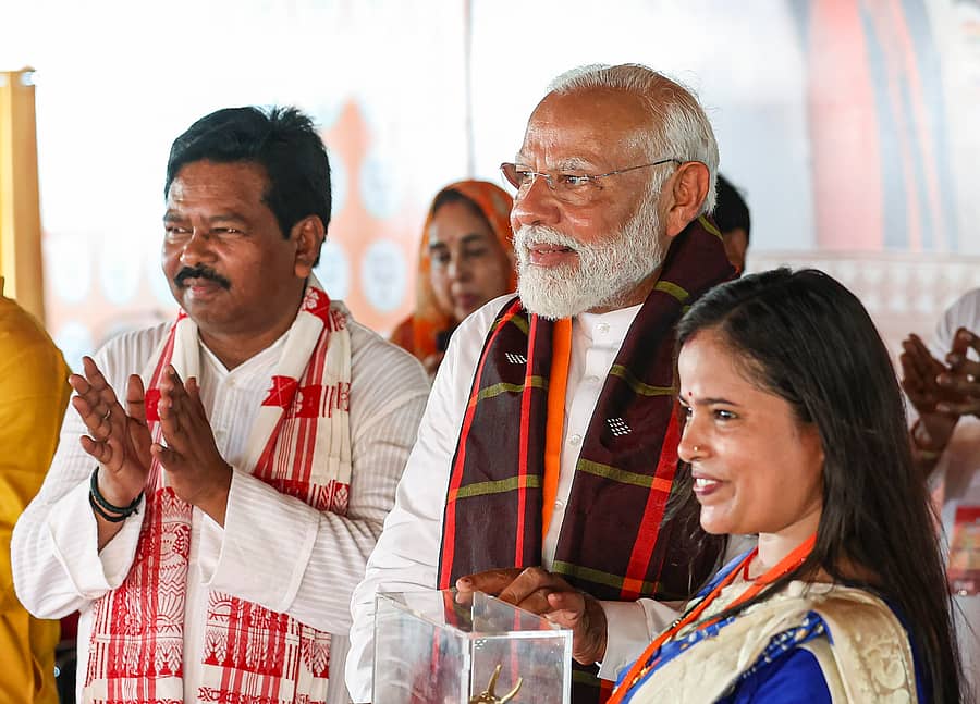 <div class="paragraphs"><p>ಪ್ರಧಾನಿ ನರೇಂದ್ರ ಮೋದಿ ಒಡಿಶಾದ ಮಯೂರ್ಭಂಜ್ನಲ್ಲಿ ಚುನಾವಣಾ ಪ್ರಚಾರ ನಡೆಸಿದರು</p></div>