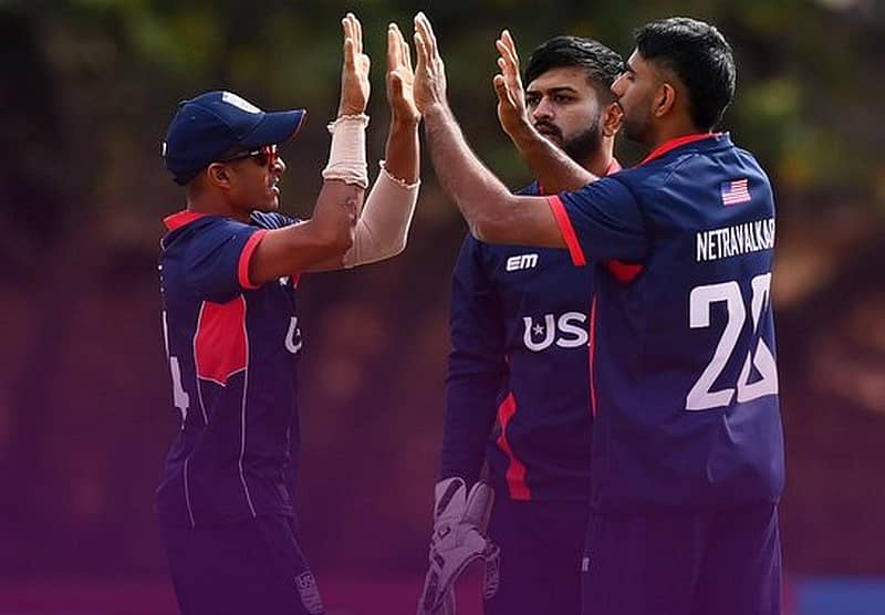 <div class="paragraphs"><p>ಅಮೆರಿಕ ತಂಡದ ಆಟಗಾರರ ಸಂಭ್ರಮ</p></div>