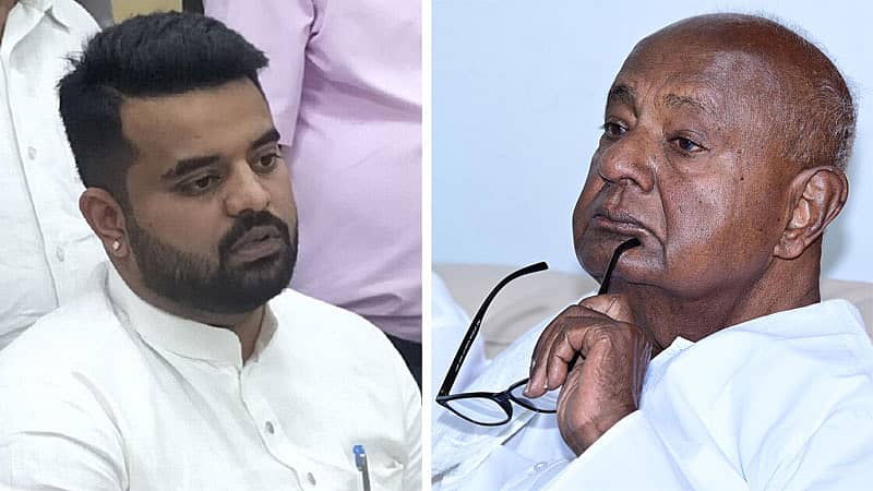 <div class="paragraphs"><p>ಪ್ರಜ್ವಲ್ ರೇವಣ್ಣ ಹಾಗೂ ಎಚ್.ಡಿ. ದೇವೇಗೌಡ</p></div>