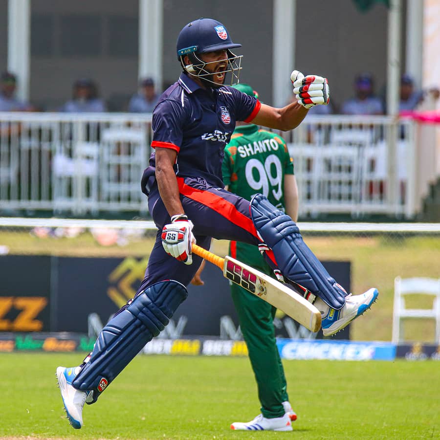 ಗೆಲುವಿನ ಸಂಭ್ರಮದಲ್ಲಿ ಅಮೆರಿಕ ತಂಡದ ಹರ್ಮೀತ್ ಸಿಂಗ್ –ಎಕ್ಸ್ ಚಿತ್ರ