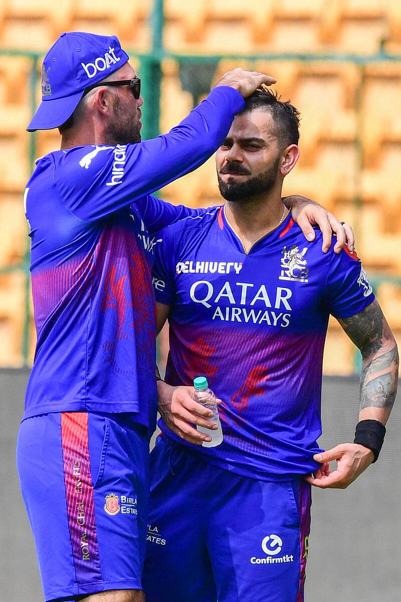 <div class="paragraphs"><p>ಅಭ್ಯಾಸದ ವೇಳೆ ವಿರಾಟ್ ಕೊಹ್ಲಿ ಹಾಗೂ ಗ್ಲೆನ್ ಮ್ಯಾಕ್ಸ್ವೆಲ್</p></div>